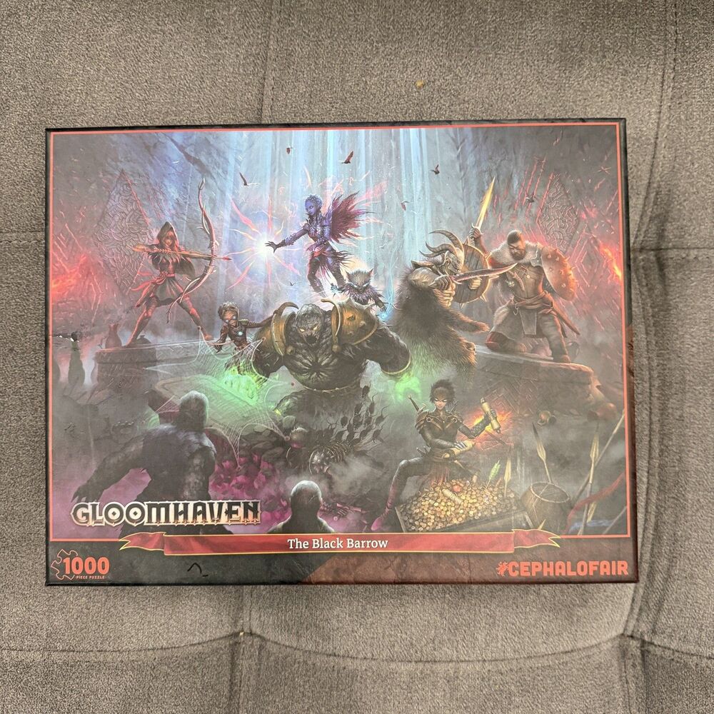 Gloomhaven The Black Barrow Jigsaw Puzzle, 1000 Pieces played once, all pieces